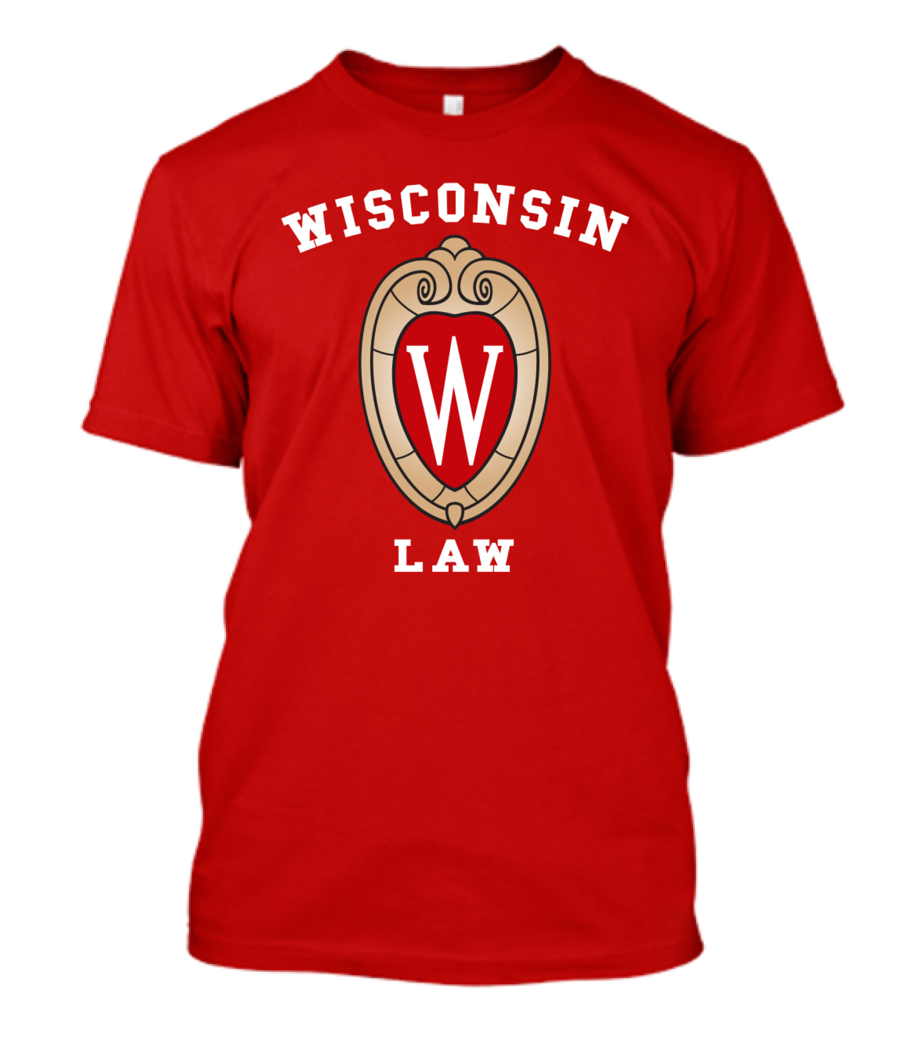 WISCONSIN LAW W Crest Red T-Shirt