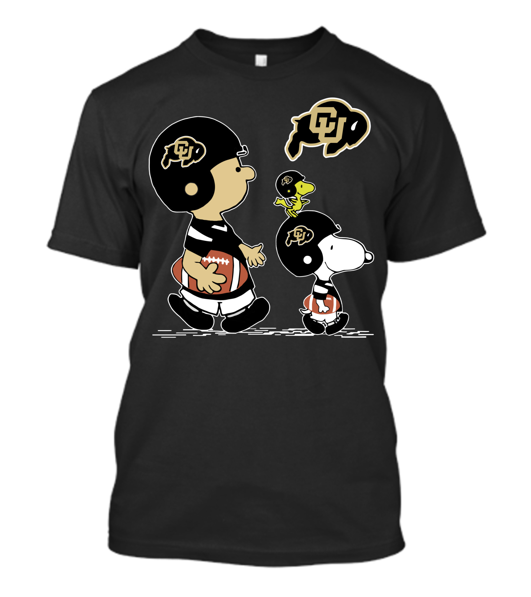 Colorado Buffaloes Charlie Brown Snoopy Football Peanuts Helmet Co T-Shirt