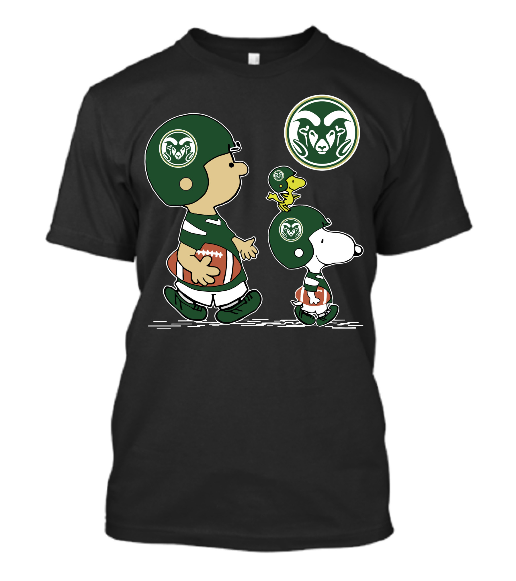 Colorado State Rams Football Helmet Characters With Mascot T-Shirt