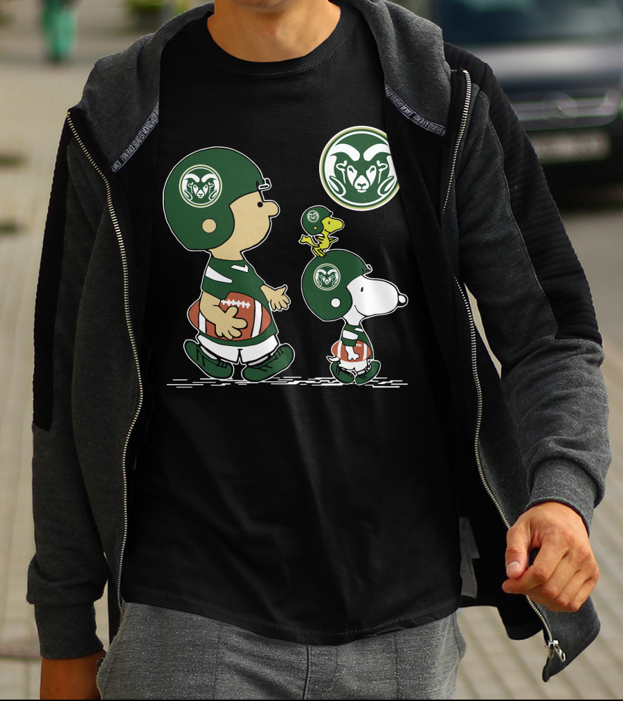 Colorado State Rams Football Helmet Characters With Mascot T-Shirt