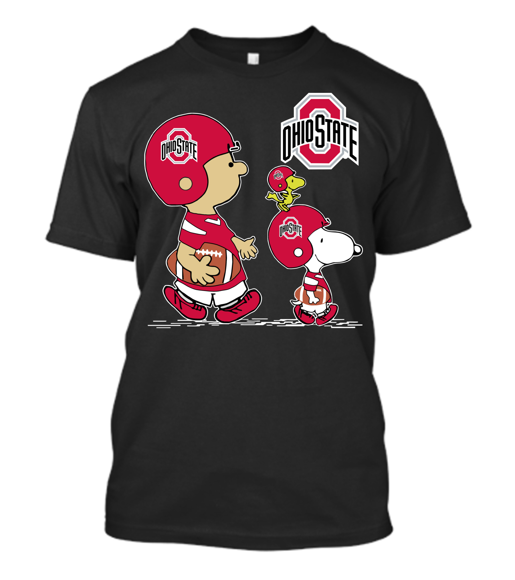Ohio State Buckeyes Peanuts Characters Football Adventure T-Shirt