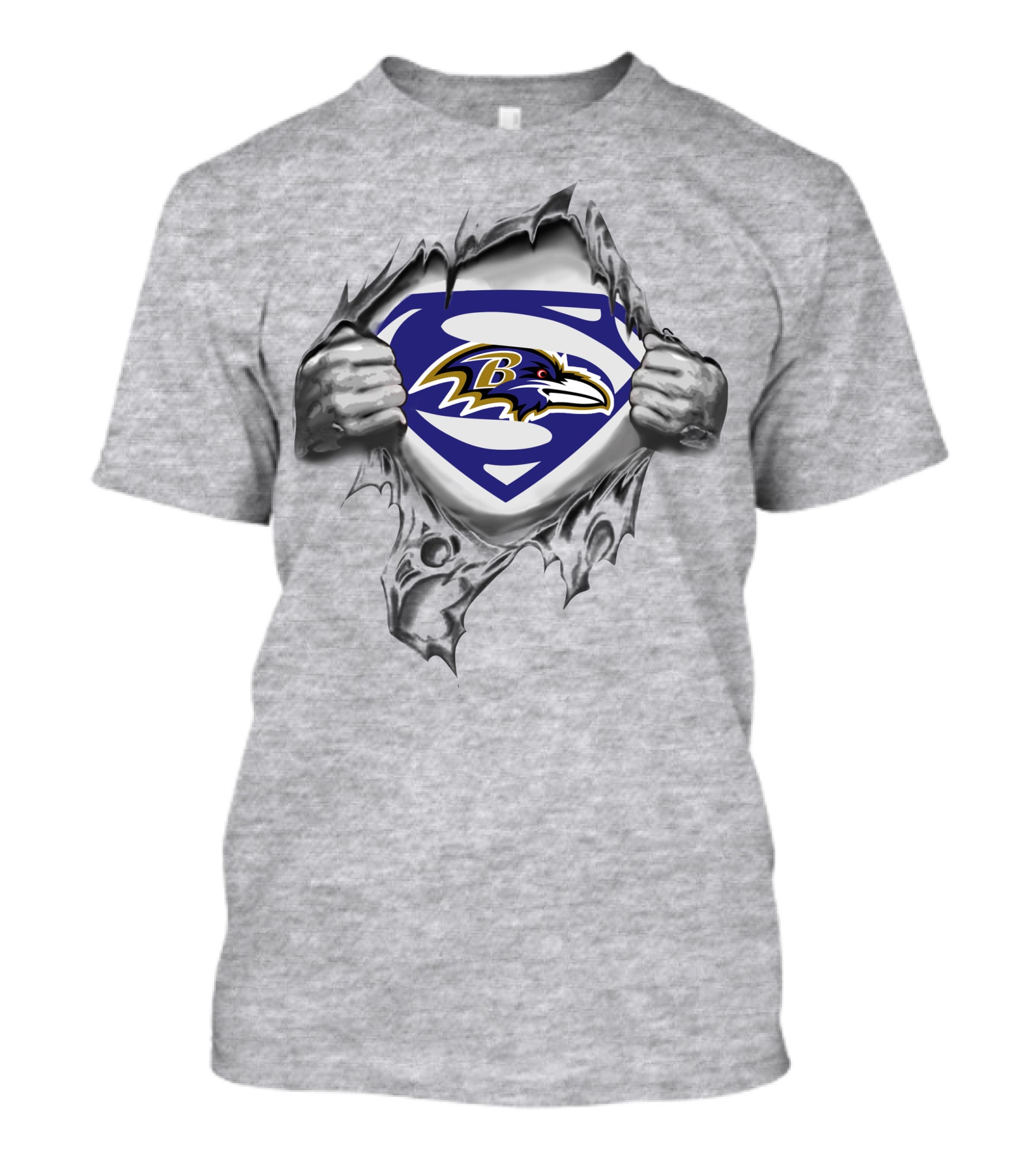 Baltimore Ravens Superman Logo Inside T-Shirt