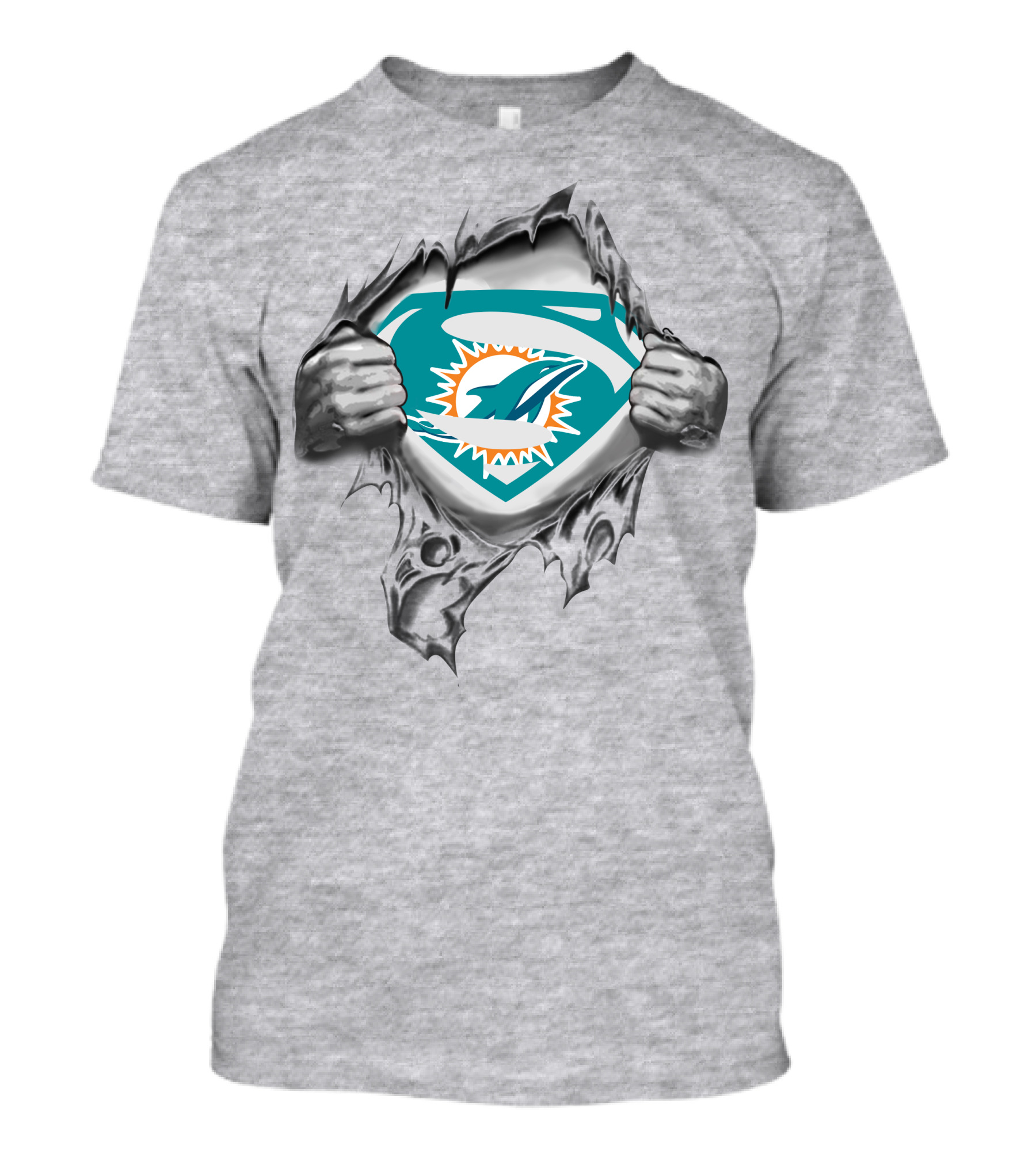 Miami Dolphins Superman Shield Logo Fan T-Shirt