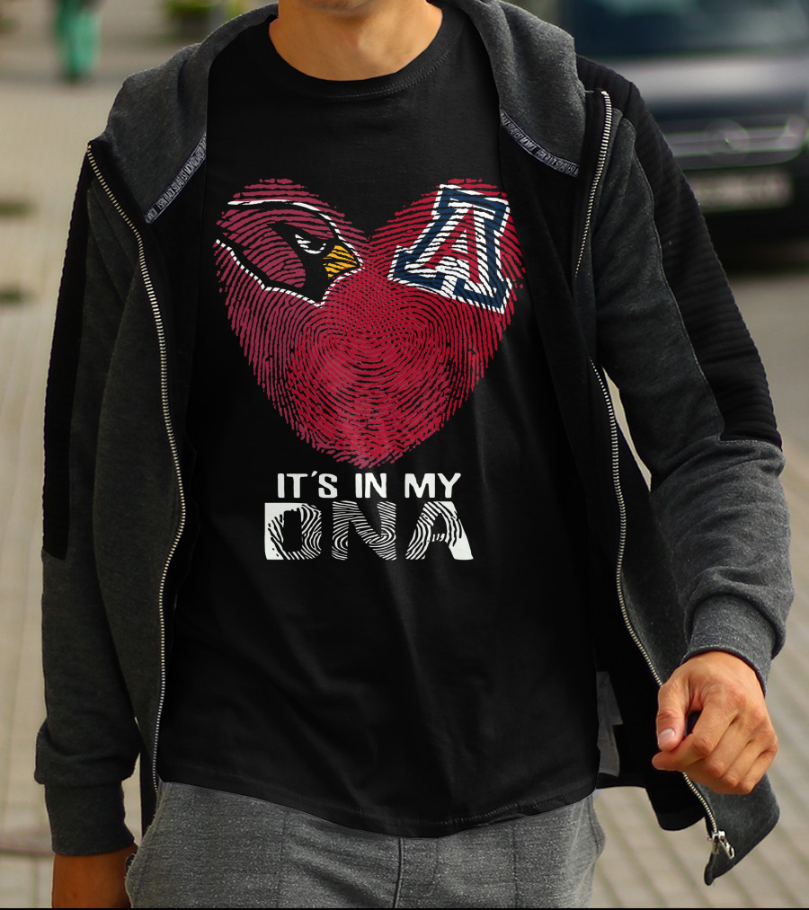 Cardinals Arizona Wildcats Heart It's In My Dna T-Shirt
