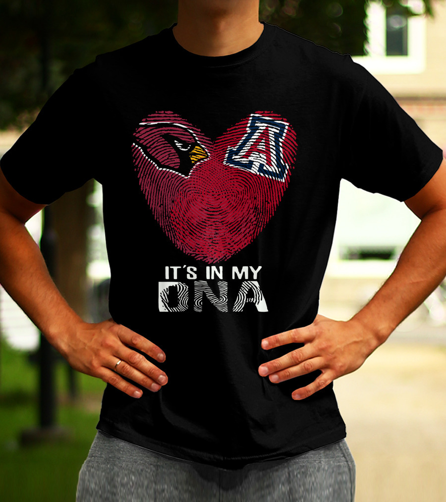 Cardinals Arizona Wildcats Heart It's In My Dna T-Shirt