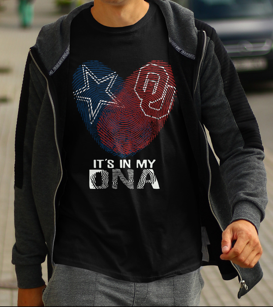 Cowboys Sooners Heartbeat It's In My DNA T-Shirt