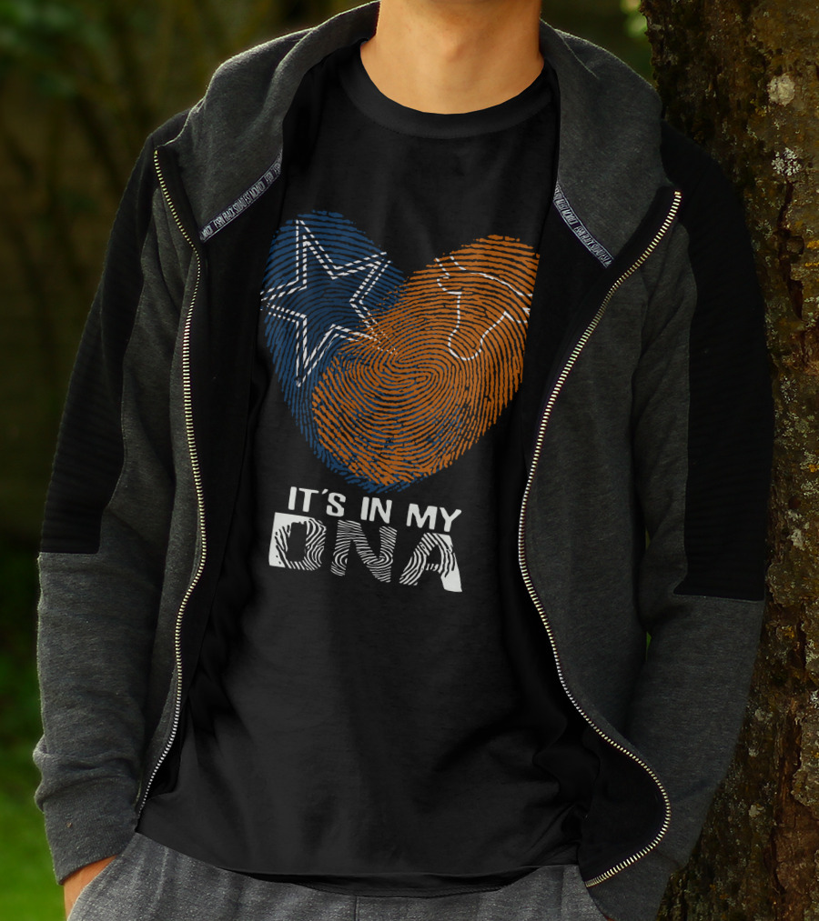 Cowboys Texas Longhorns Fingerprint It's In My DNA T-Shirt