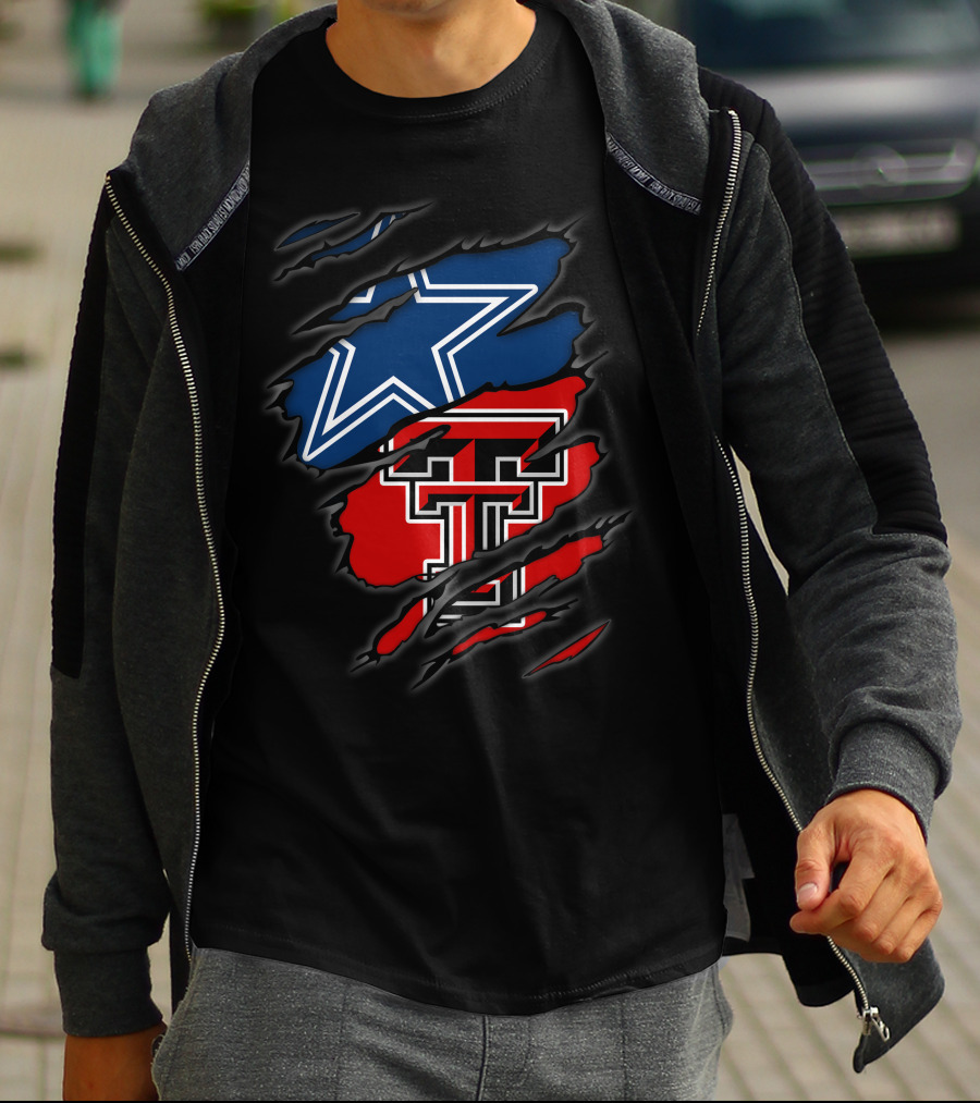 Dallas Cowboys Texas Tech University Emblem Bold Fusion T-Shirt