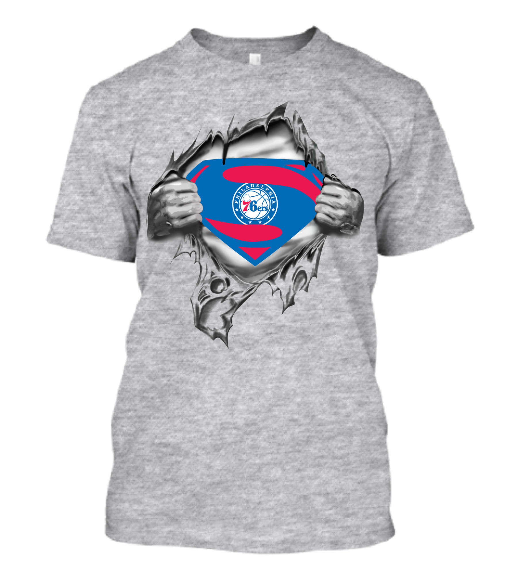 76Ers Superman Philadelphia Logo Shield T-Shirt