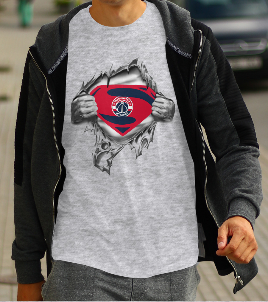 Washington Wizards Super Hero Logo Display T-Shirt