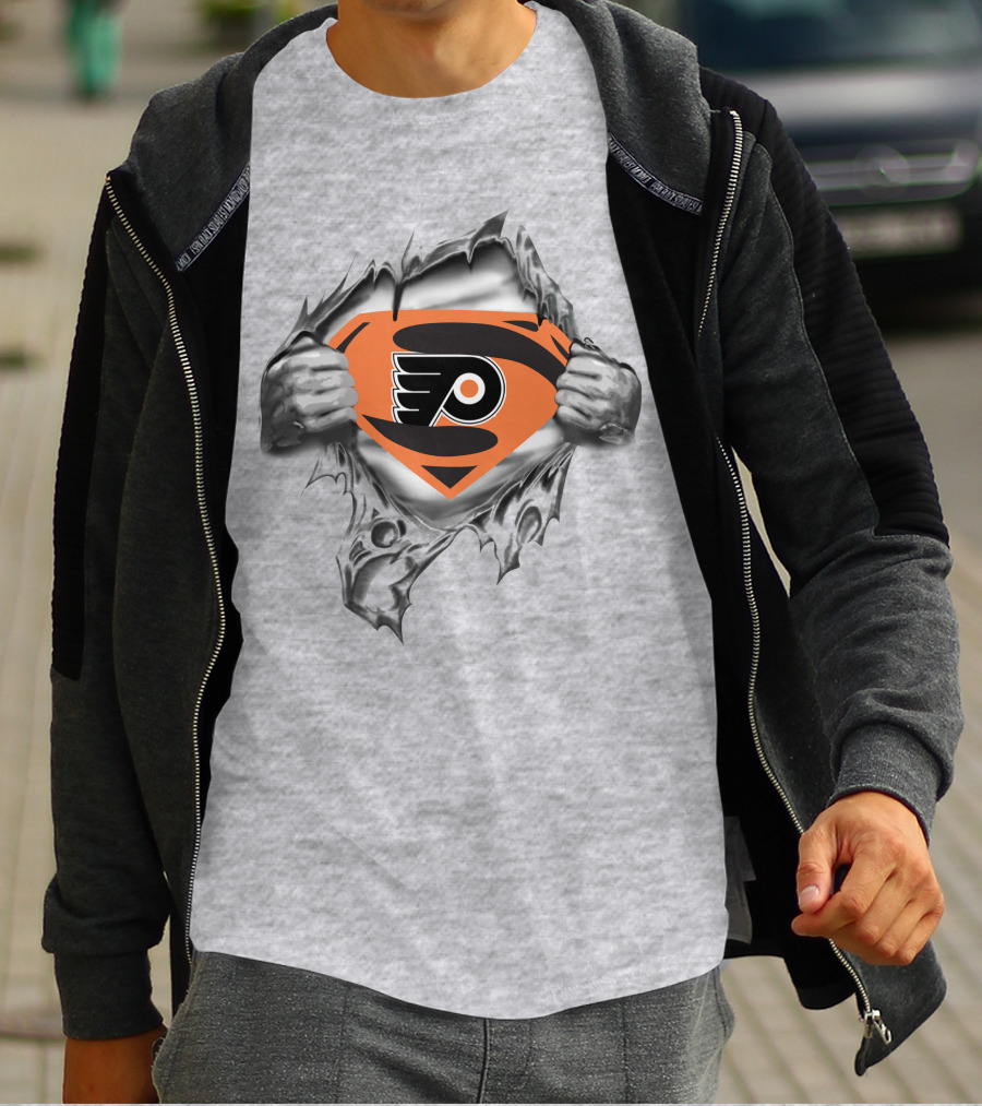 Philadelphia Flyers Superman Logo Burst T-Shirt