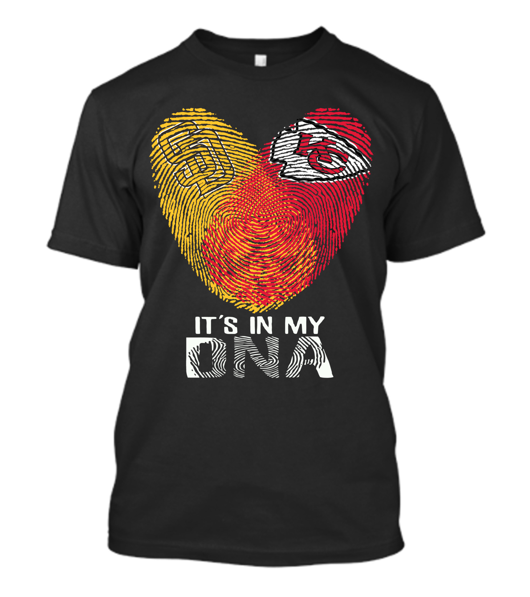 San Diego Padres Kansas City Chiefs It's In My DNA T-Shirt