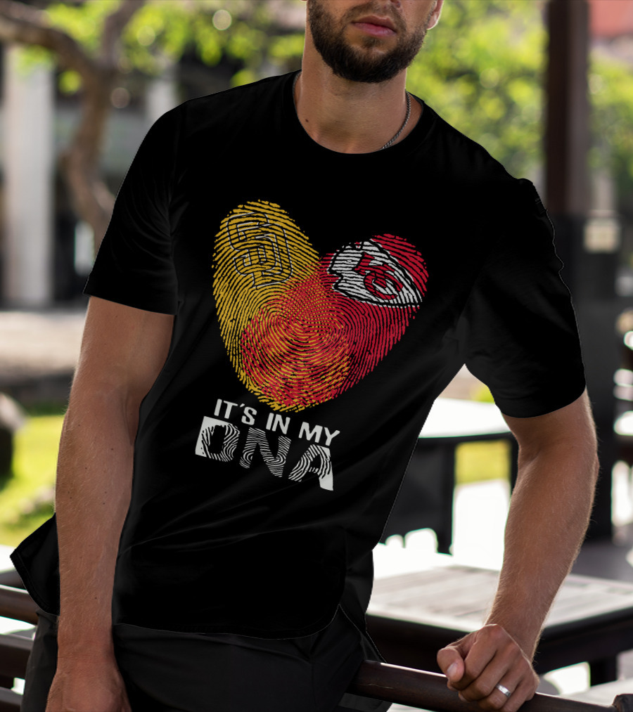 San Diego Padres Kansas City Chiefs It's In My DNA T-Shirt