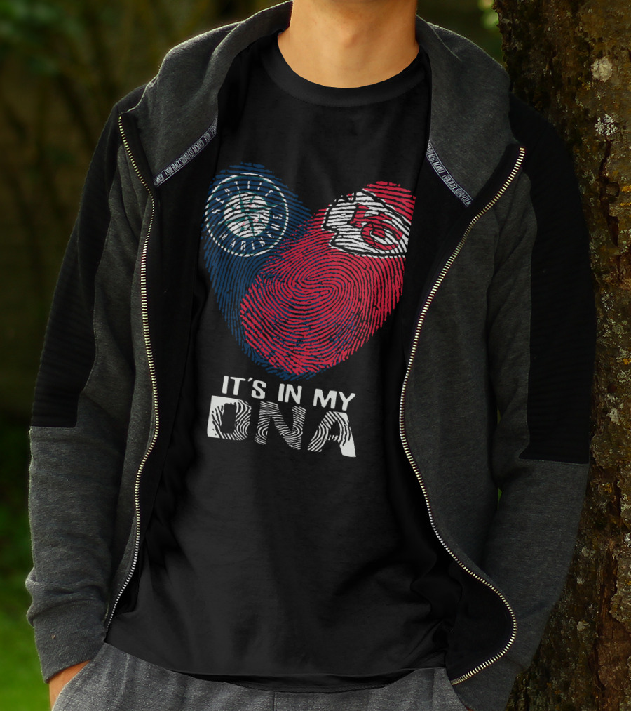 Seattle Mariners Kansas City Chiefs It's In My DNA T-Shirt