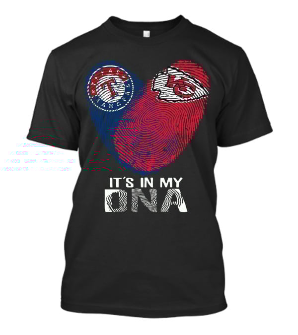 Texas Rangers Kansas City Chiefs It's In My DNA T-Shirt
