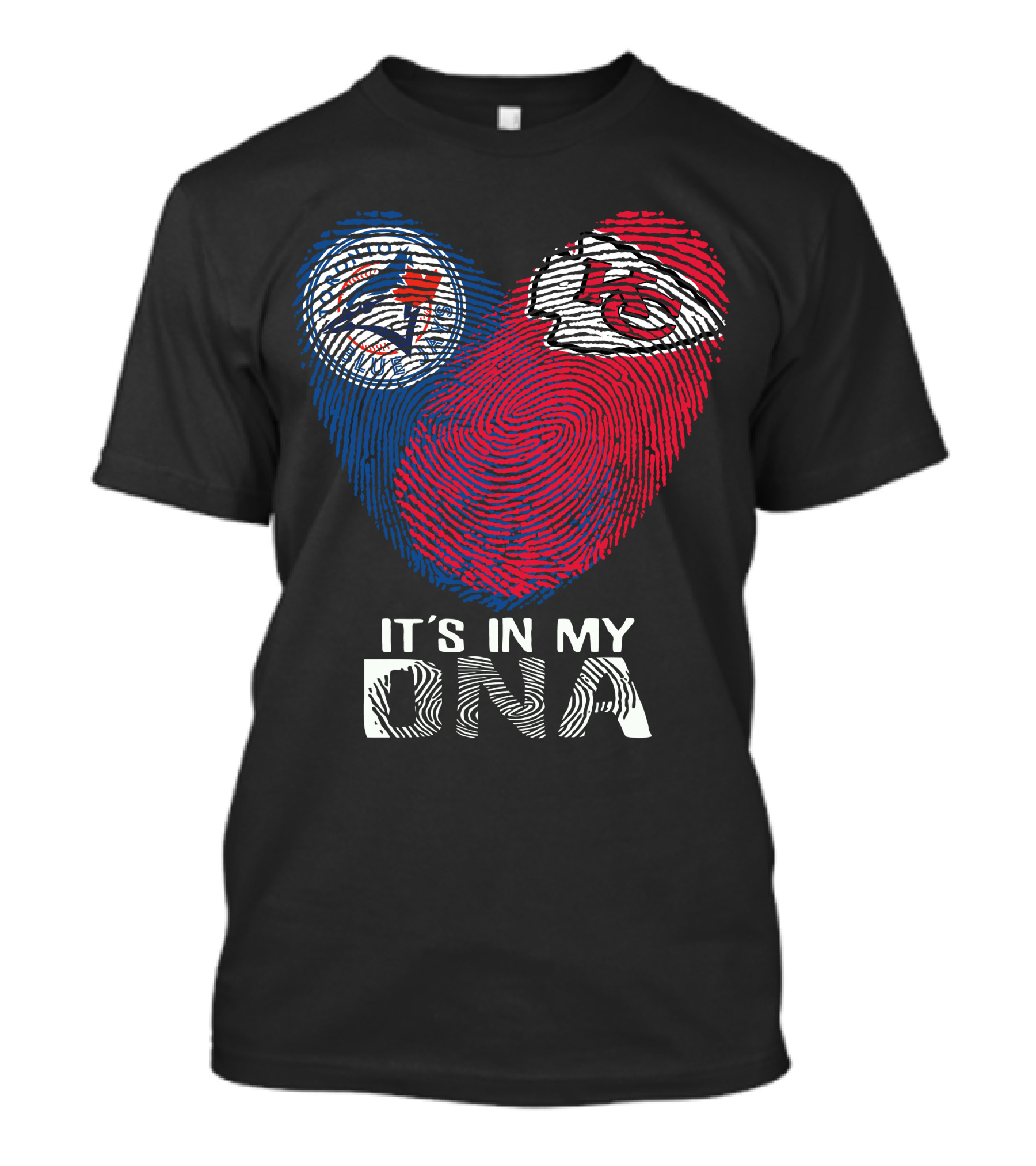 Toronto Blue Jays Chiefs It's In My DNA Fingerprint Heart T-Shirt