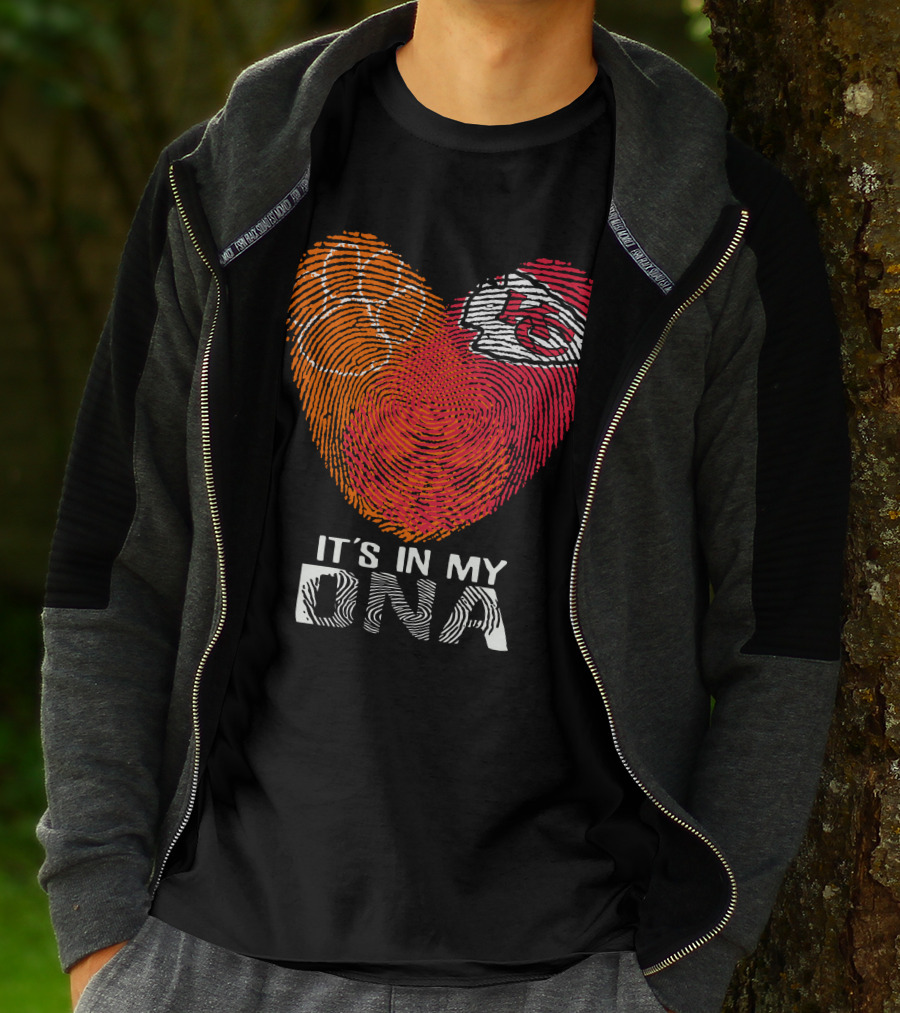 Clemson Tigers And Chiefs Dna Fingerprint Design With It's In My Dna T-Shirt