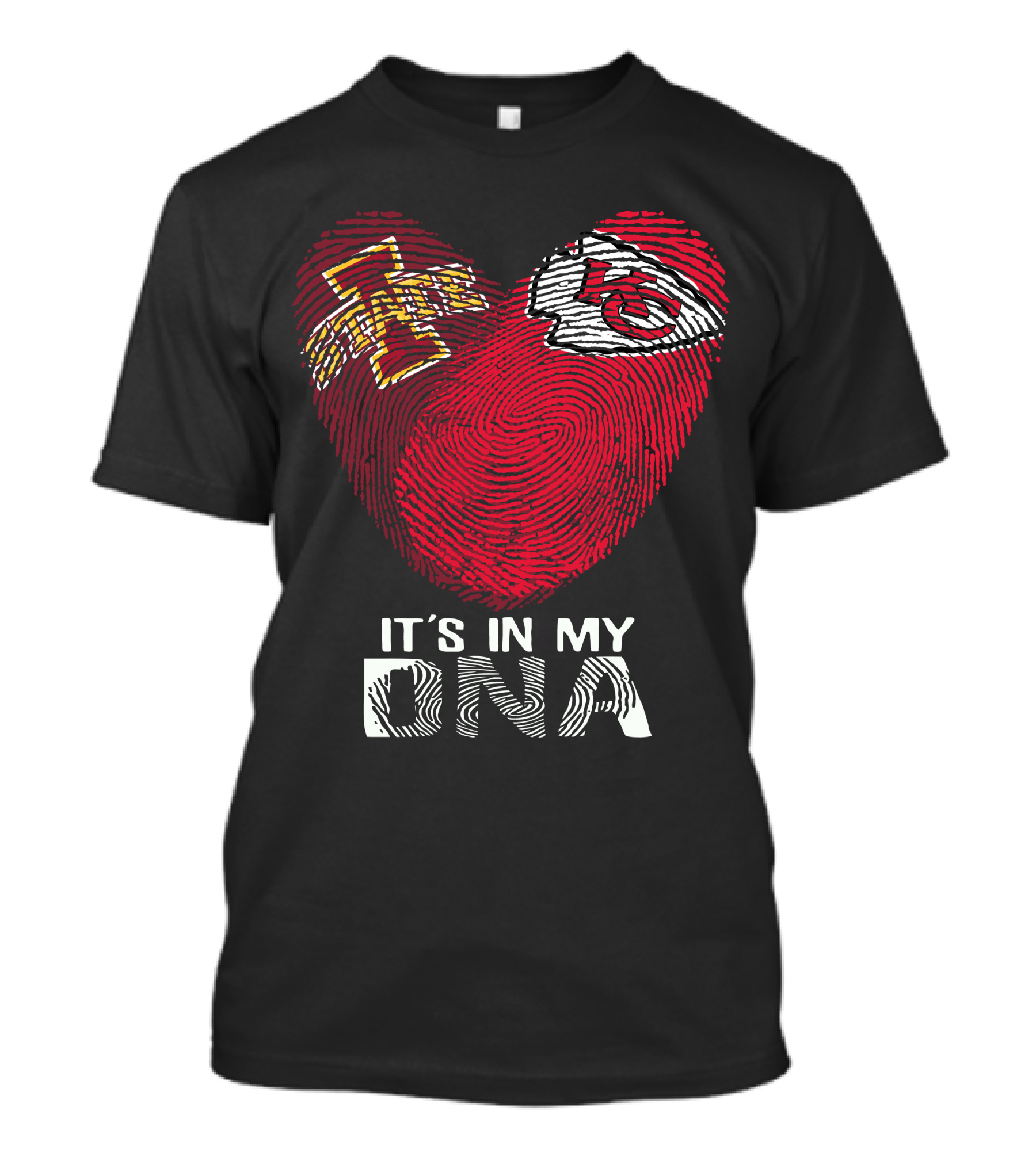 Iowa State Cyclones Chiefs Heart Fingerprint Dna T-Shirt