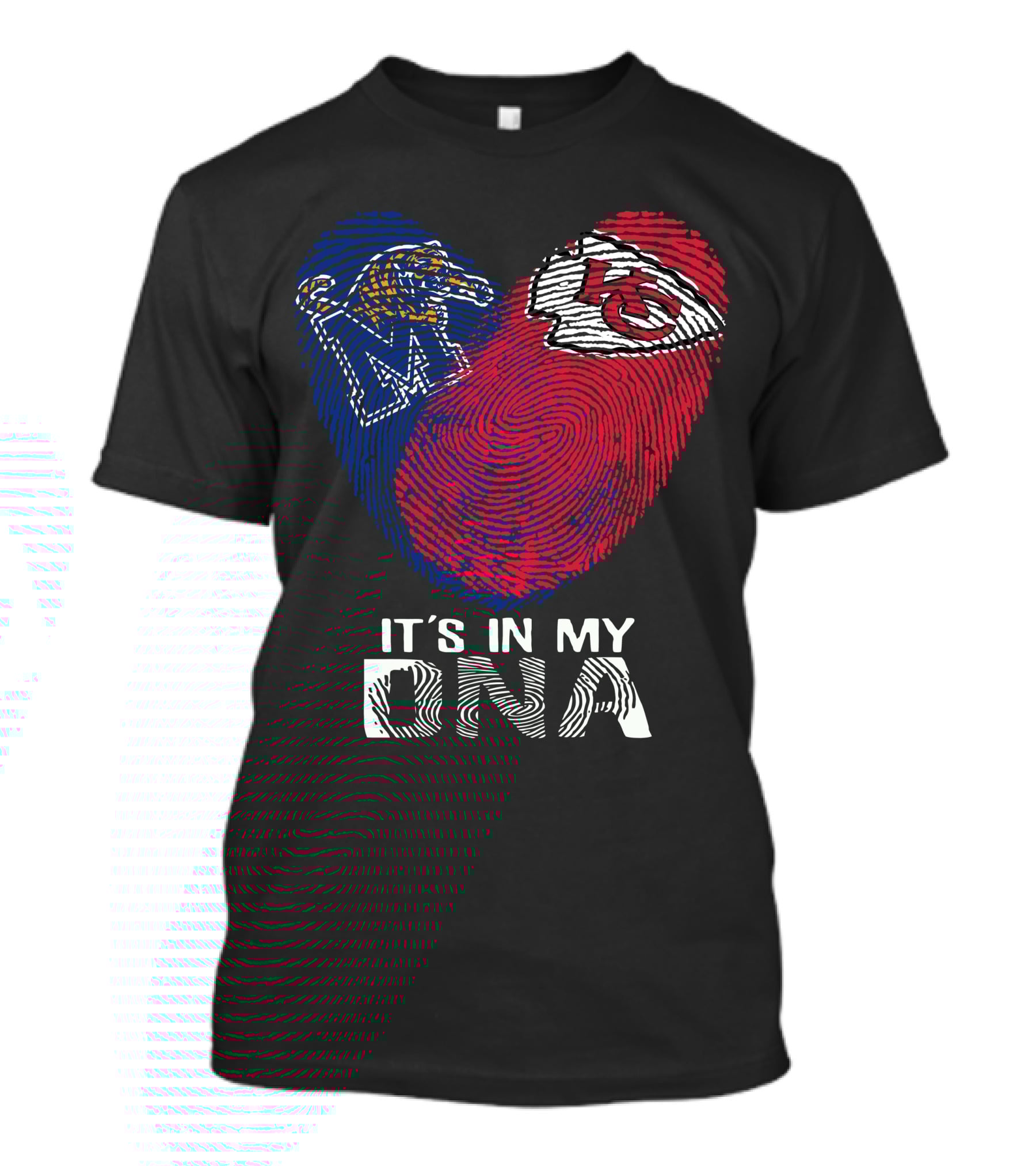 Memphis Tigers Chiefs Heart Fingerprint It's In My Dna T-Shirt