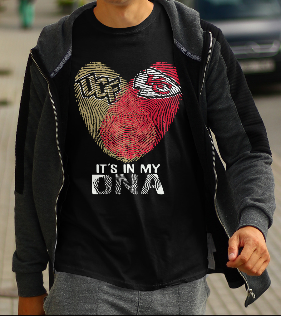 Ucf Knights Chiefs It's In My Dna Fingerprint Heart T-Shirt