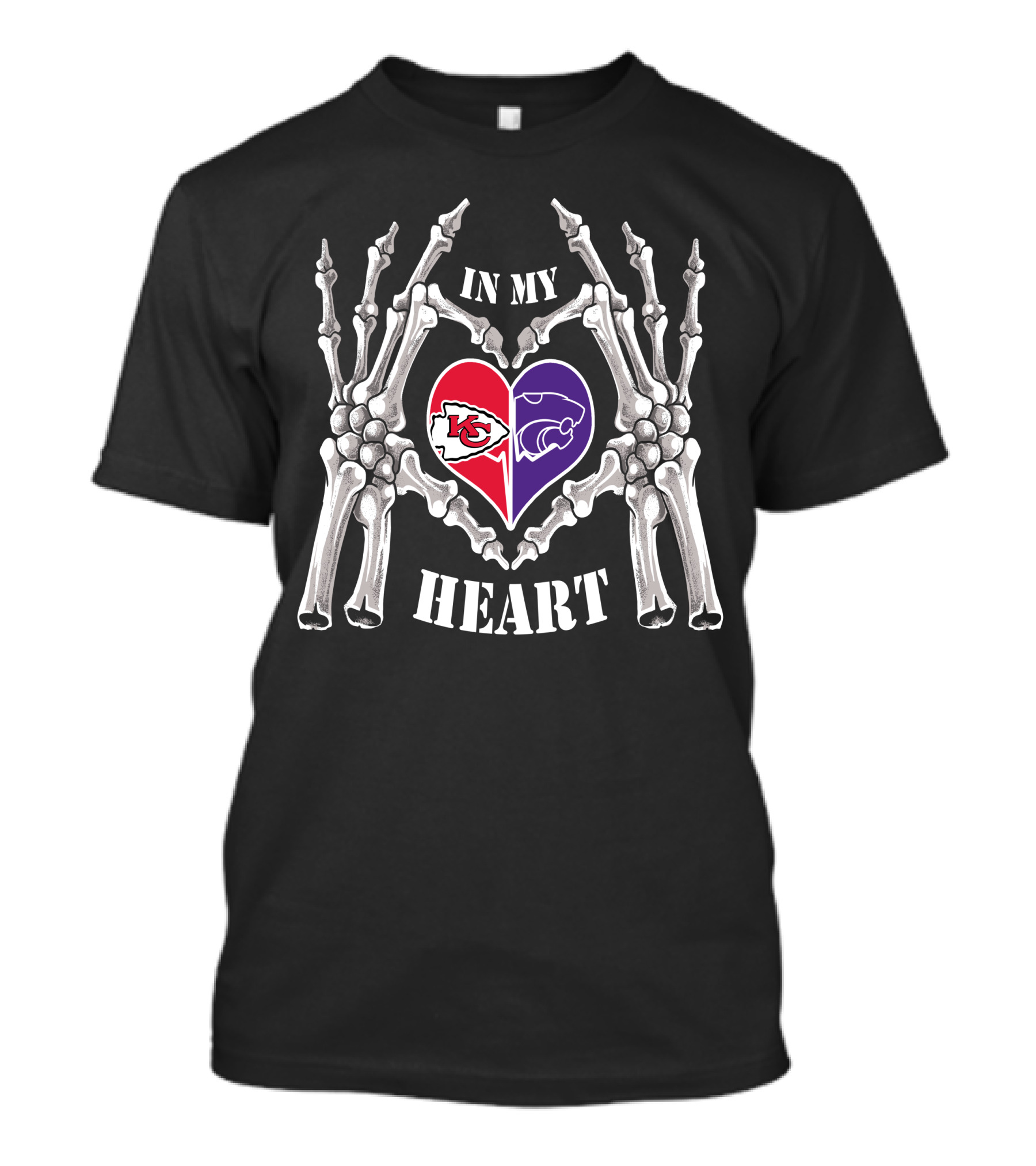 In My Heart Kansas City Chiefs Kansas State Wildcats T-Shirt