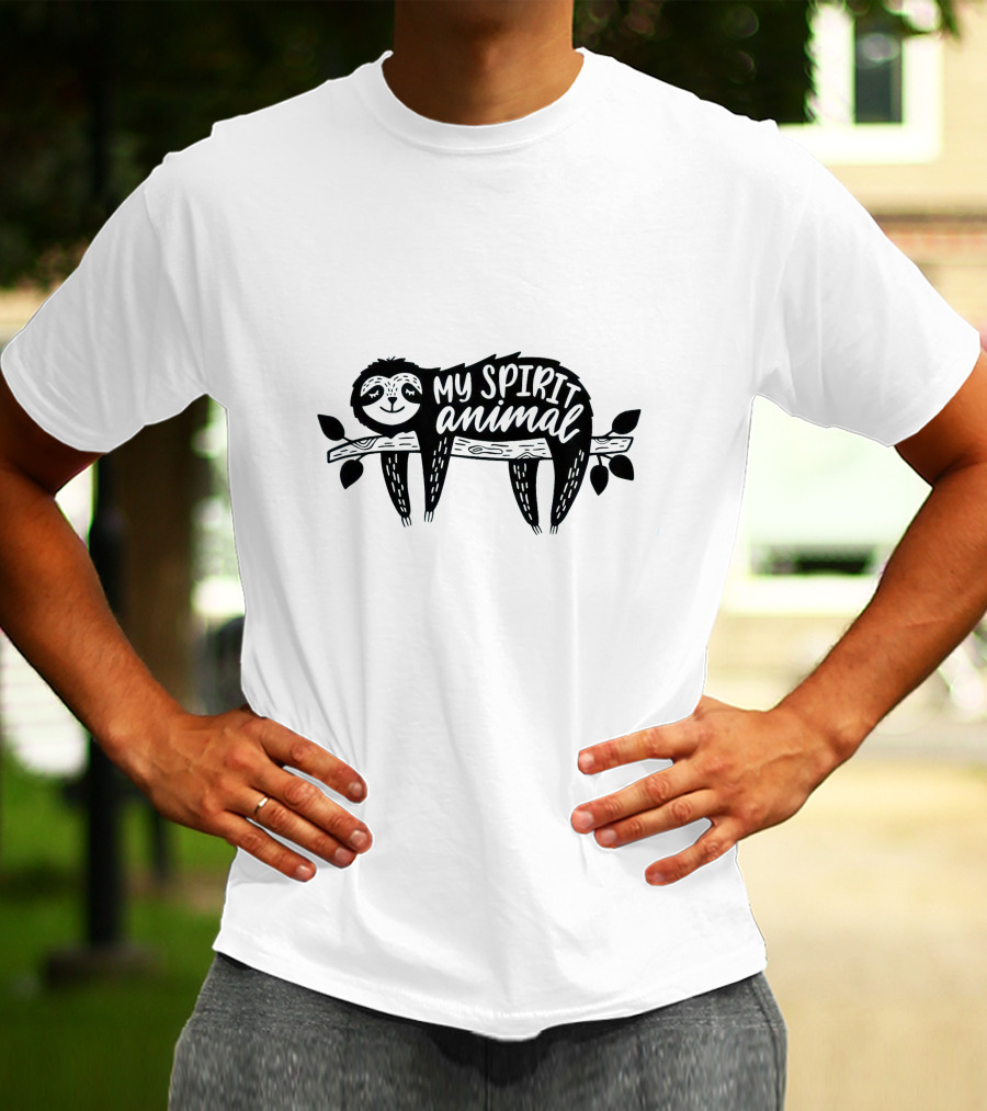 My Spirit Animal Sloth On Branch T-Shirt