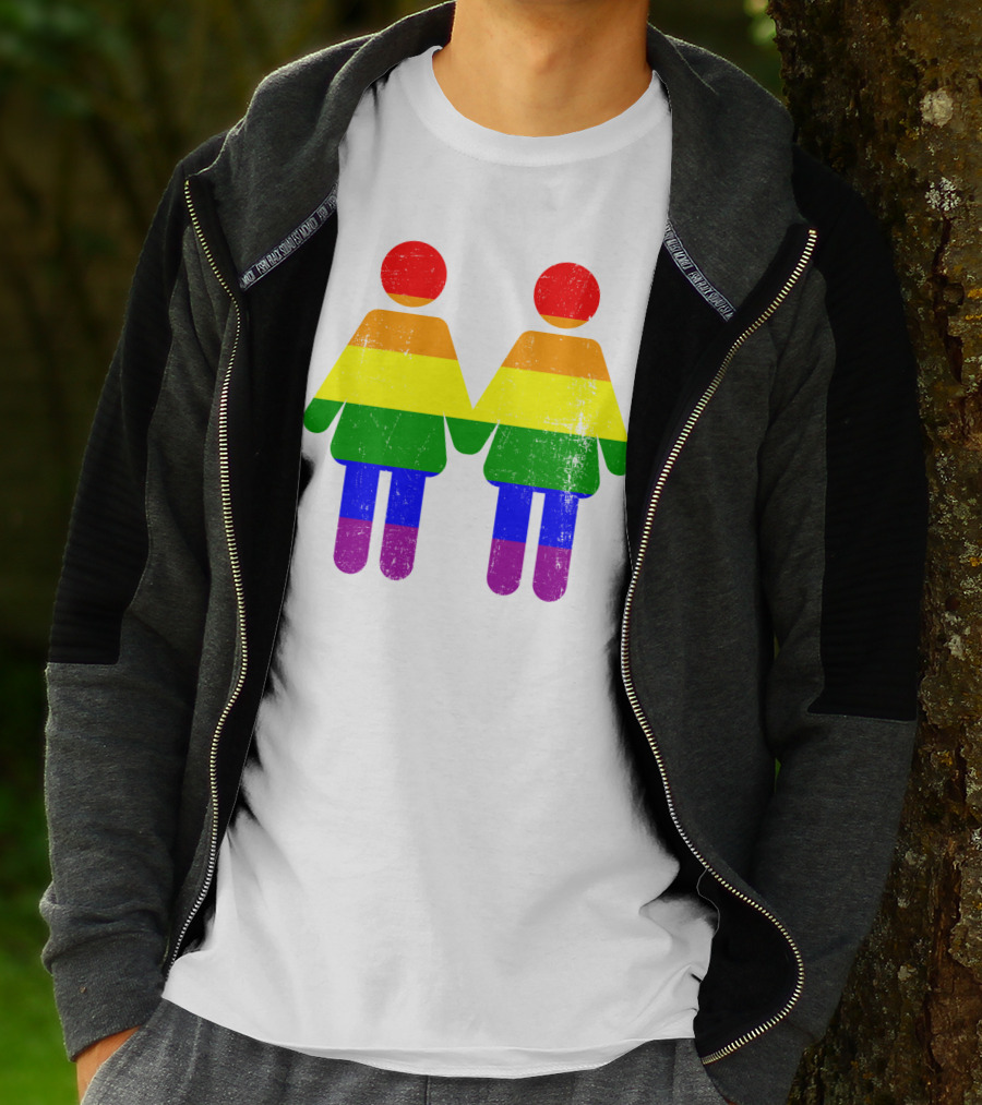Love Is Love No Matter Lesbian Pride Rainbow Couple T-Shirt