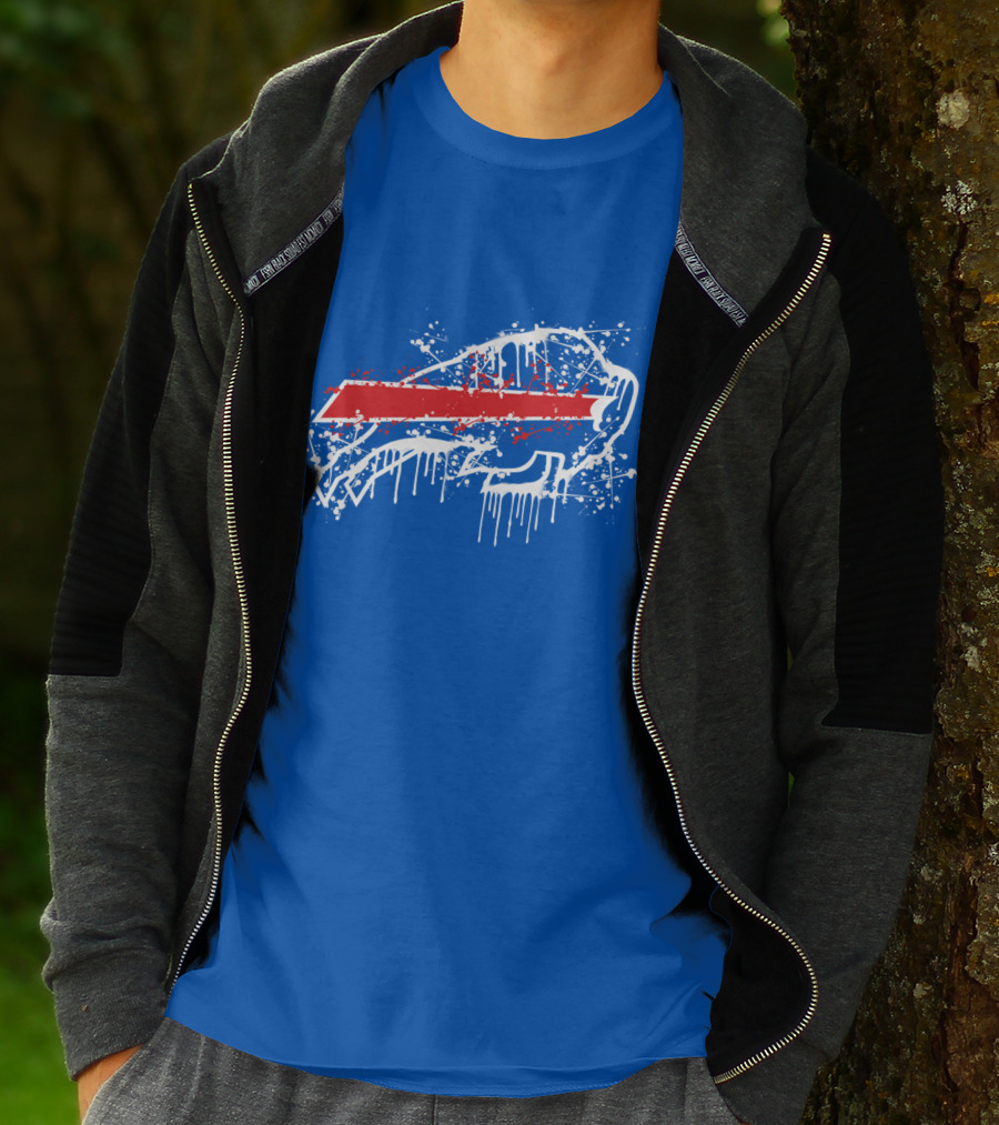 Buffalo Bills Paint Drip Splatter T-Shirt