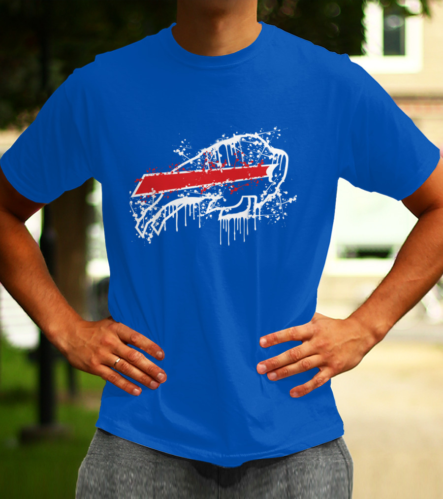 Buffalo Bills Paint Drip Splatter T-Shirt