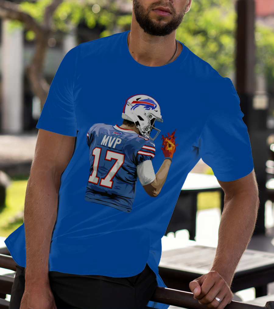 MVP 17 Josh Allen Hot Hand Buffalo Bills T-Shirt