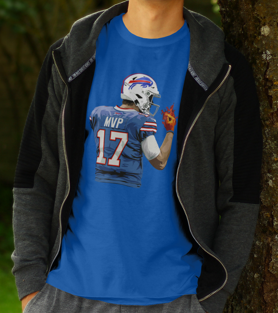 MVP 17 Josh Allen Hot Hand Buffalo Bills T-Shirt