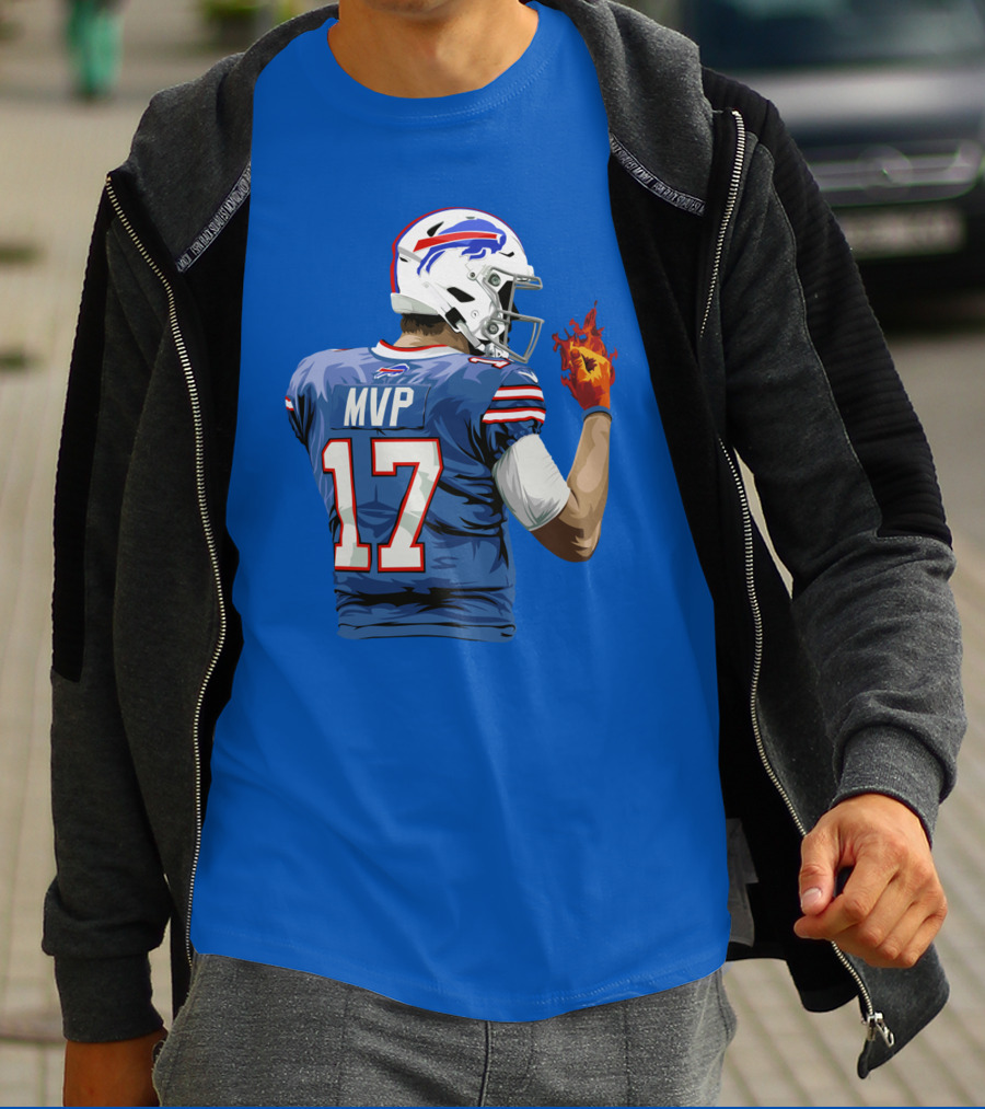 MVP 17 Josh Allen Hot Hand Buffalo Bills T-Shirt