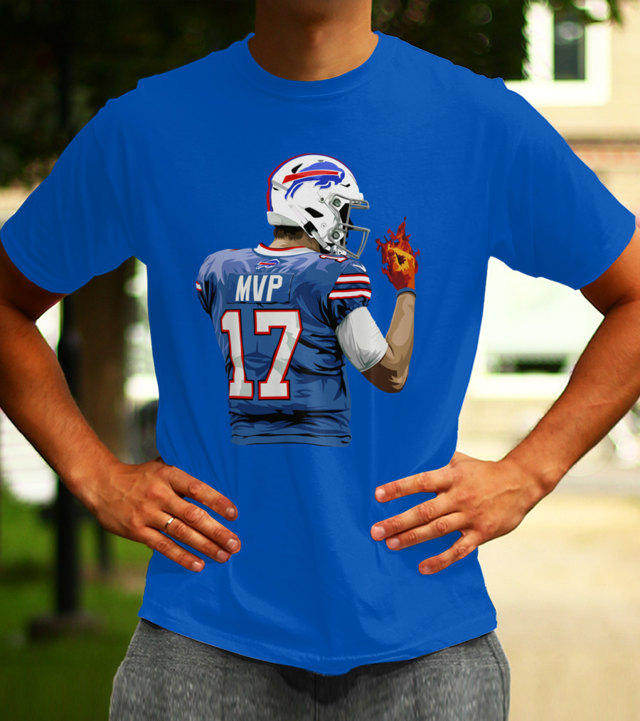 MVP 17 Josh Allen Hot Hand Buffalo Bills T-Shirt