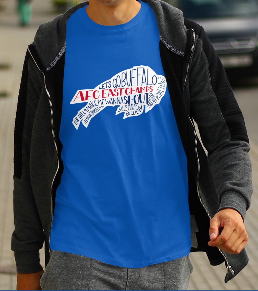 AFC East Champs Let's Go Buffalo Bills Mafia Shout T-Shirt