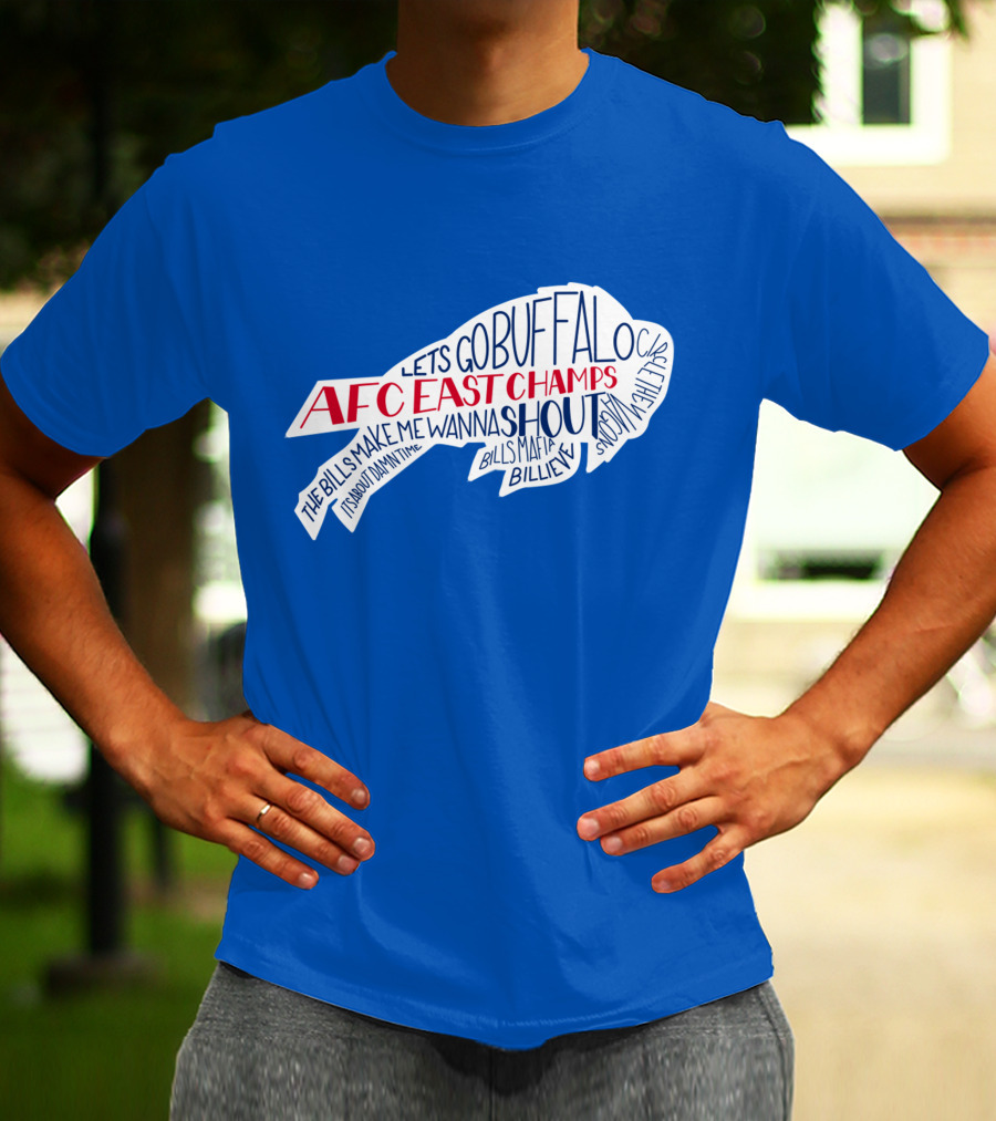 AFC East Champs Let's Go Buffalo Bills Mafia Shout T-Shirt