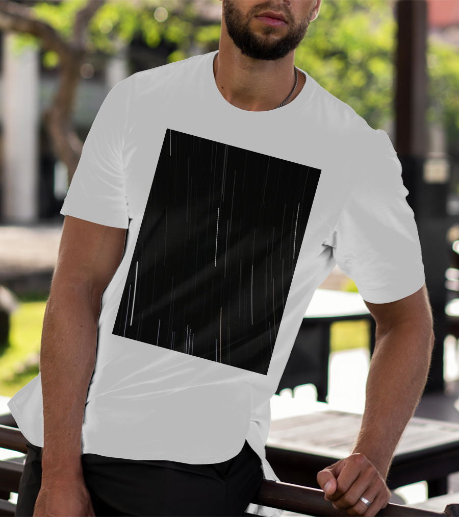 Back To Basics Scratch Night Sky Stripes T-Shirt