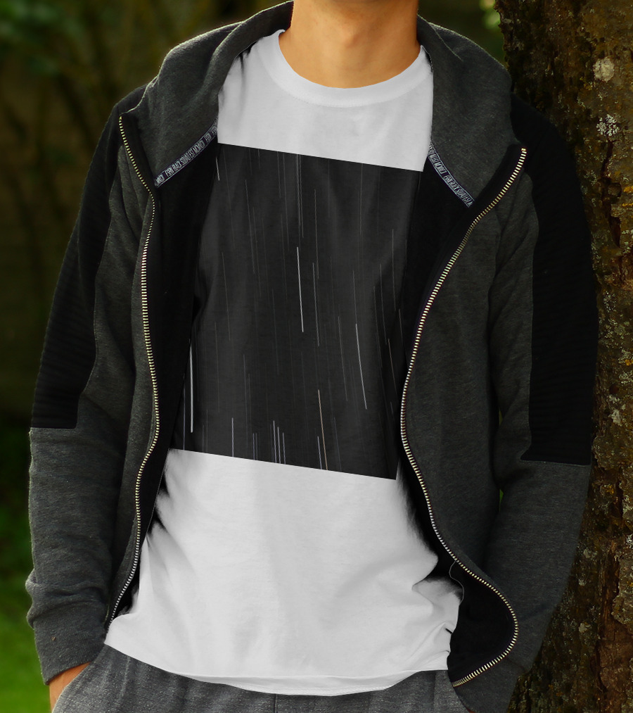 Back To Basics Scratch Night Sky Stripes T-Shirt