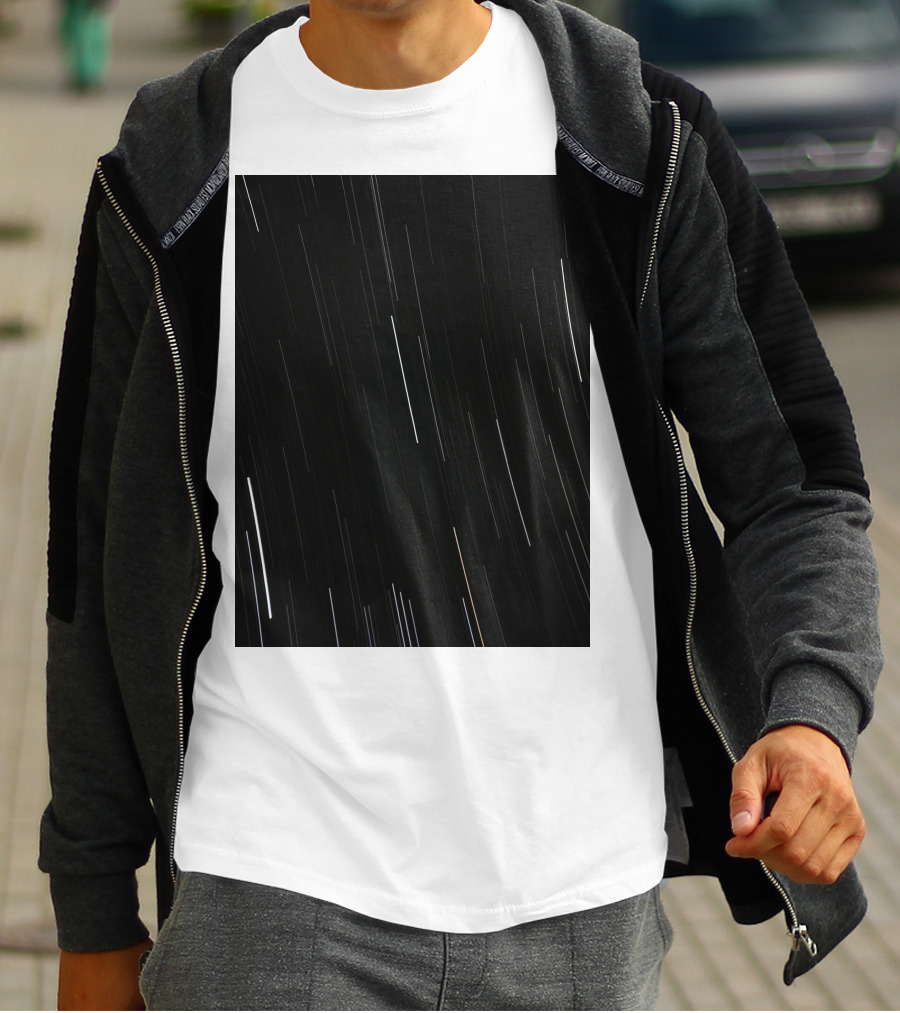 Back To Basics Scratch Night Sky Stripes T-Shirt