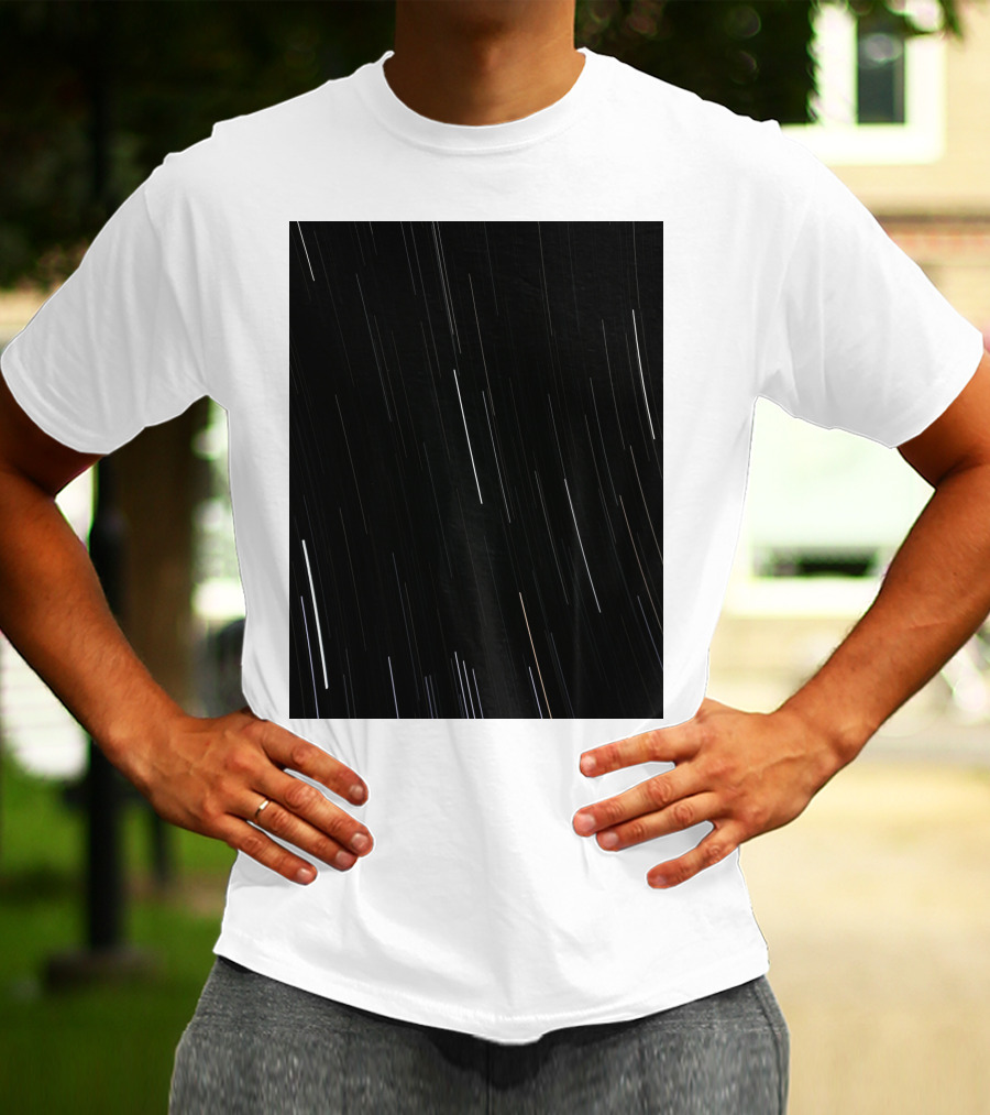 Back To Basics Scratch Night Sky Stripes T-Shirt