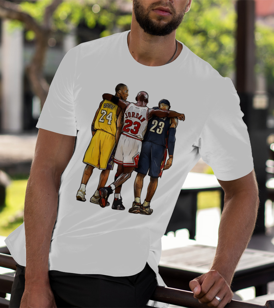 Kobe Bryant Michael Jordan 23 Lebron James 24 23 23 Lakers Bulls Cavaliers T-Shirt