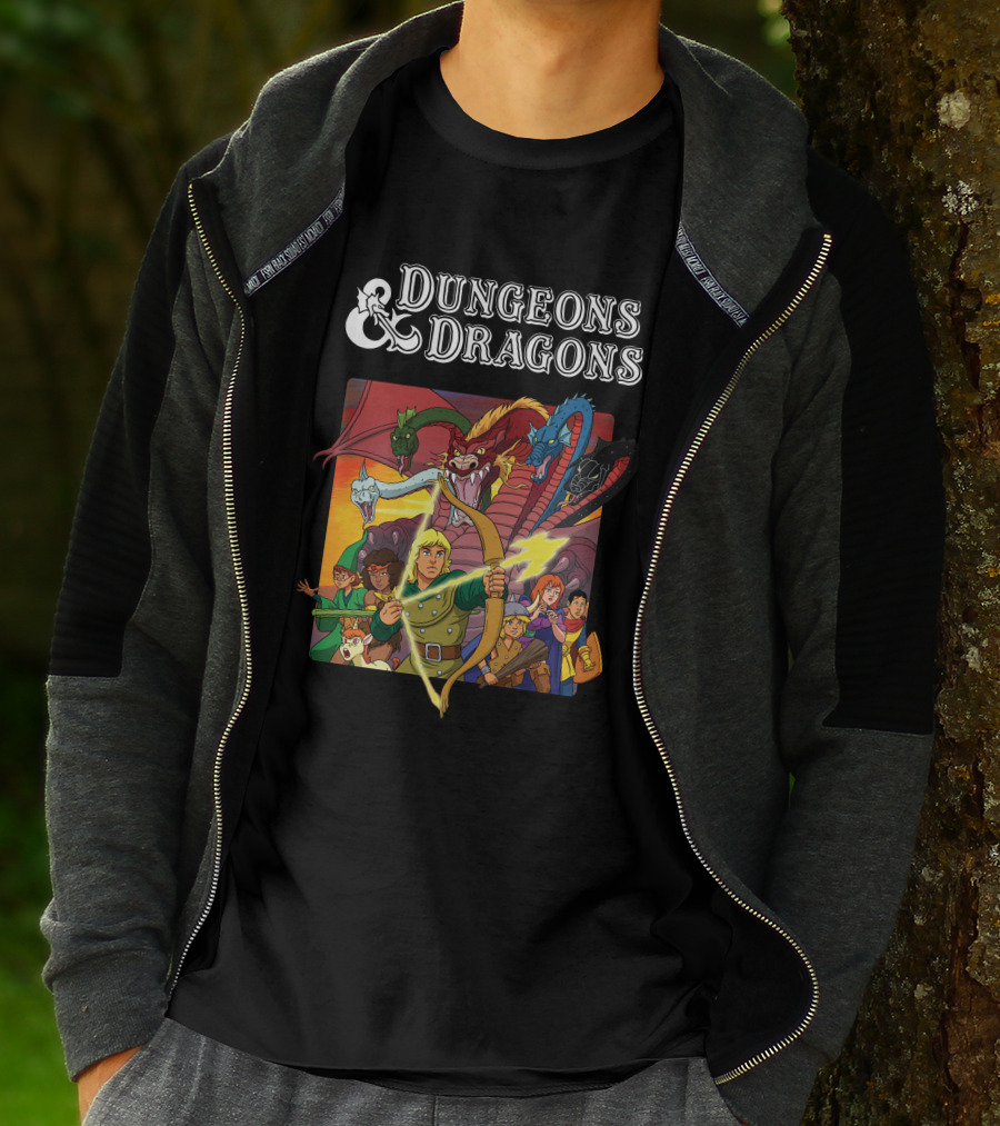 Dungeons And Dragons Animated Adventure Party Battle T-Shirt