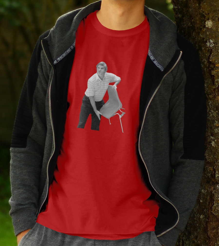 Bobby Knight Chair Throw AJ Moye Basketball Moment T-Shirt