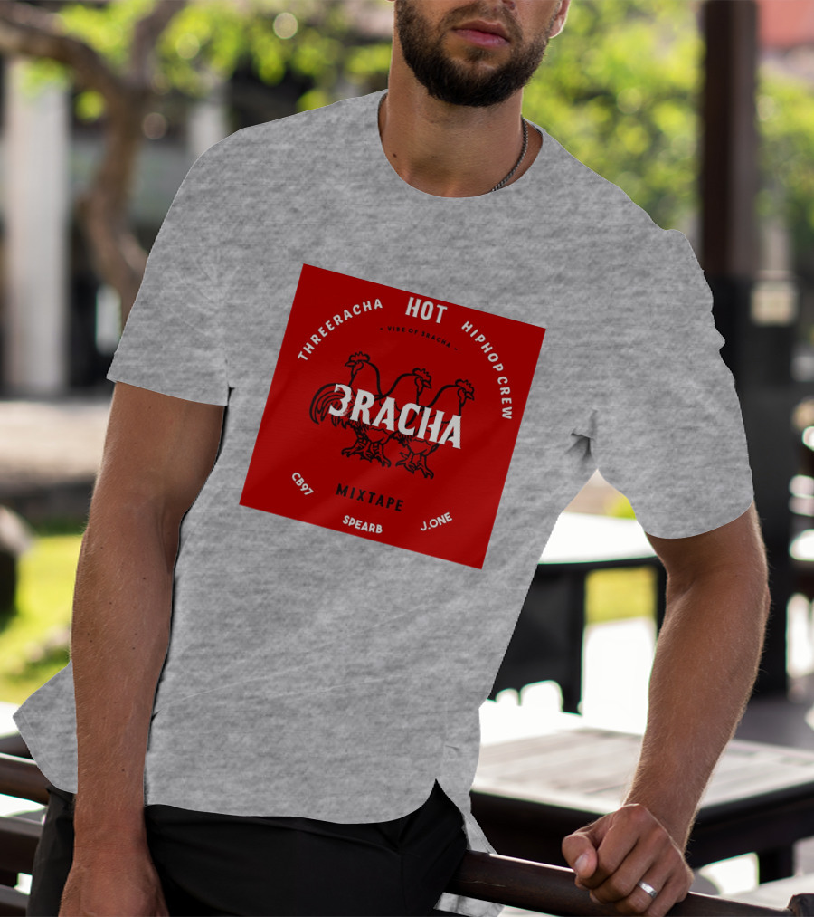Three Racha Hot Hip Hop Crew Mixtape 3racha Vibe Of 3racha CB97 Spearb J.One T-Shirt