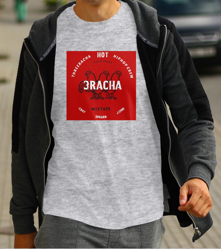Three Racha Hot Hip Hop Crew Mixtape 3racha Vibe Of 3racha CB97 Spearb J.One T-Shirt
