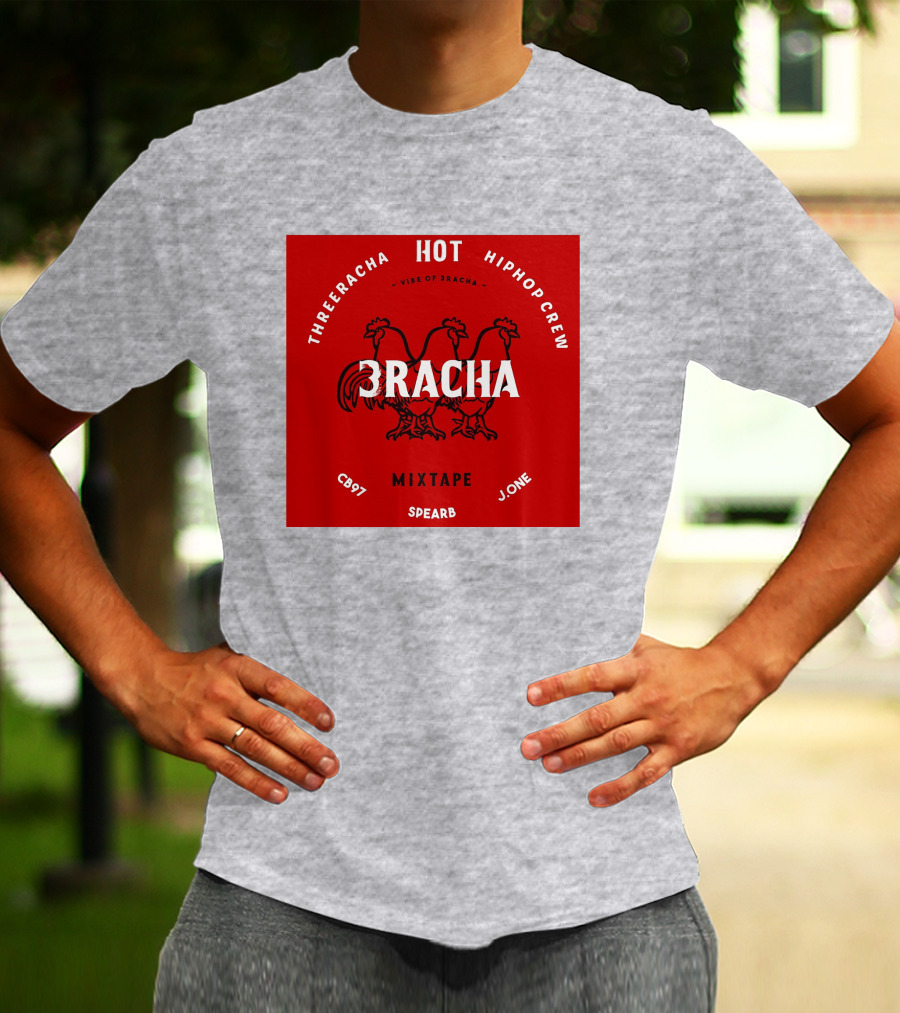 Three Racha Hot Hip Hop Crew Mixtape 3racha Vibe Of 3racha CB97 Spearb J.One T-Shirt