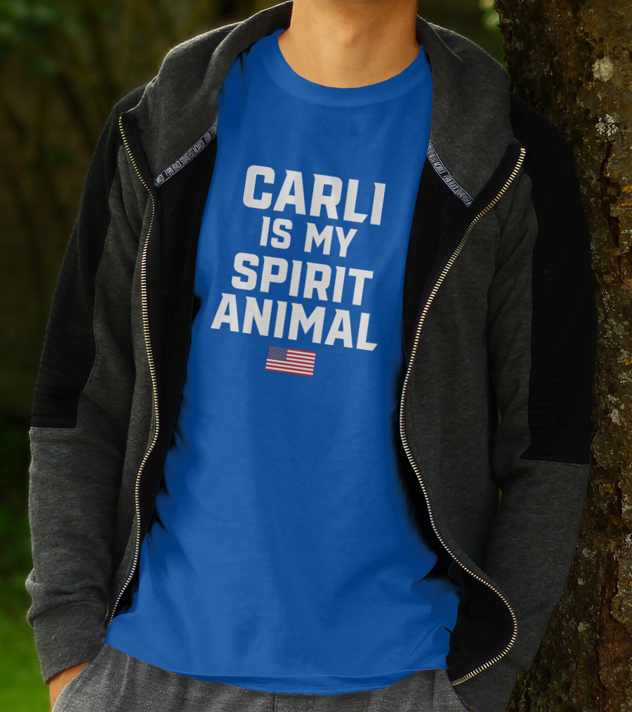 CARLI IS MY SPIRIT ANIMAL AMERICAN FLAG T-Shirt