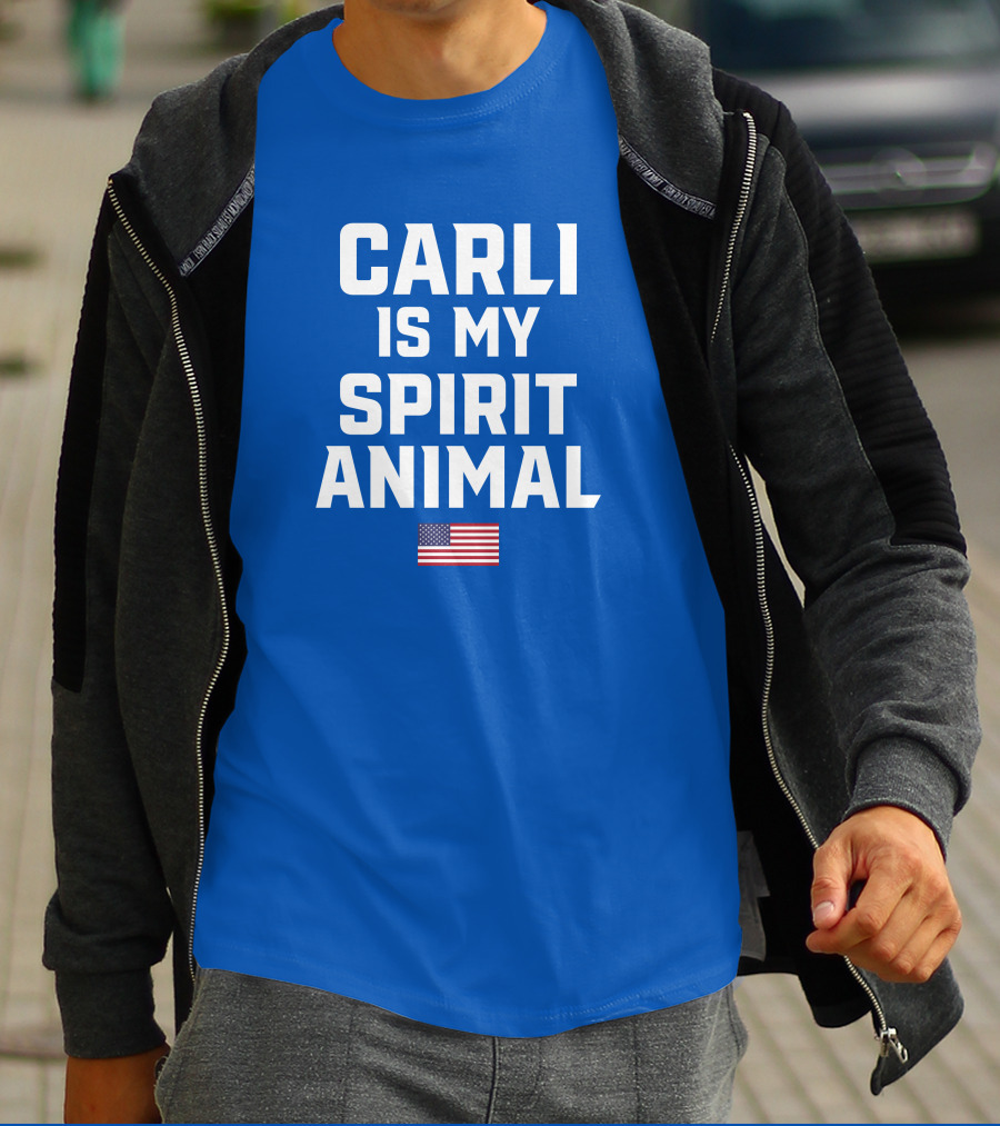 CARLI IS MY SPIRIT ANIMAL AMERICAN FLAG T-Shirt