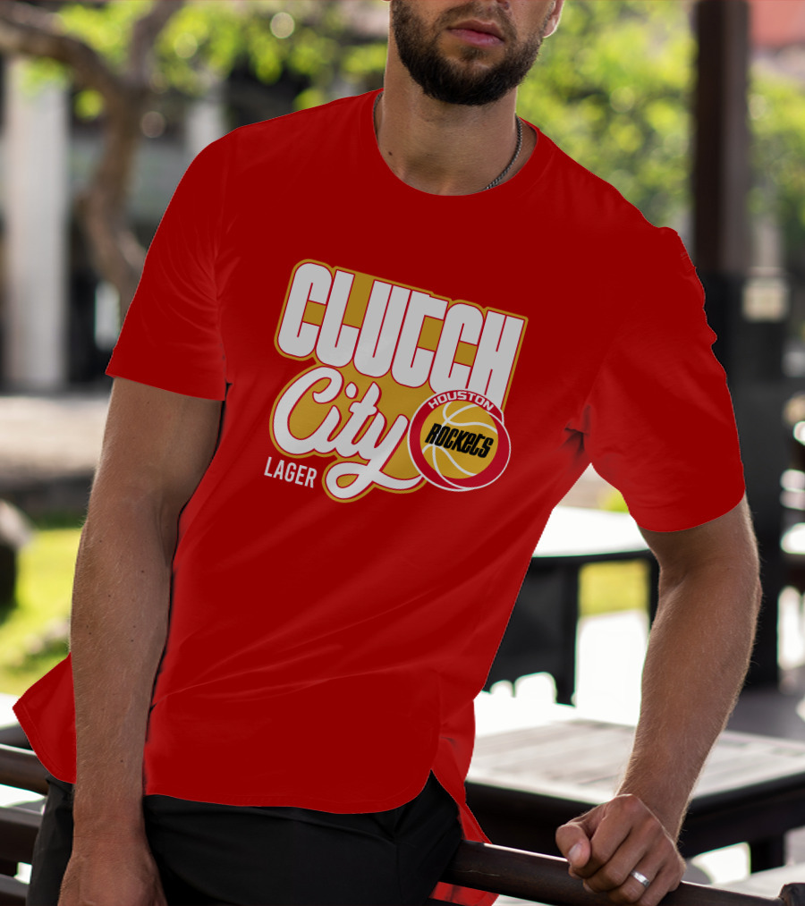 Houston Rockets Clutch City Lager Basketball Vernon Maxwell T-Shirt