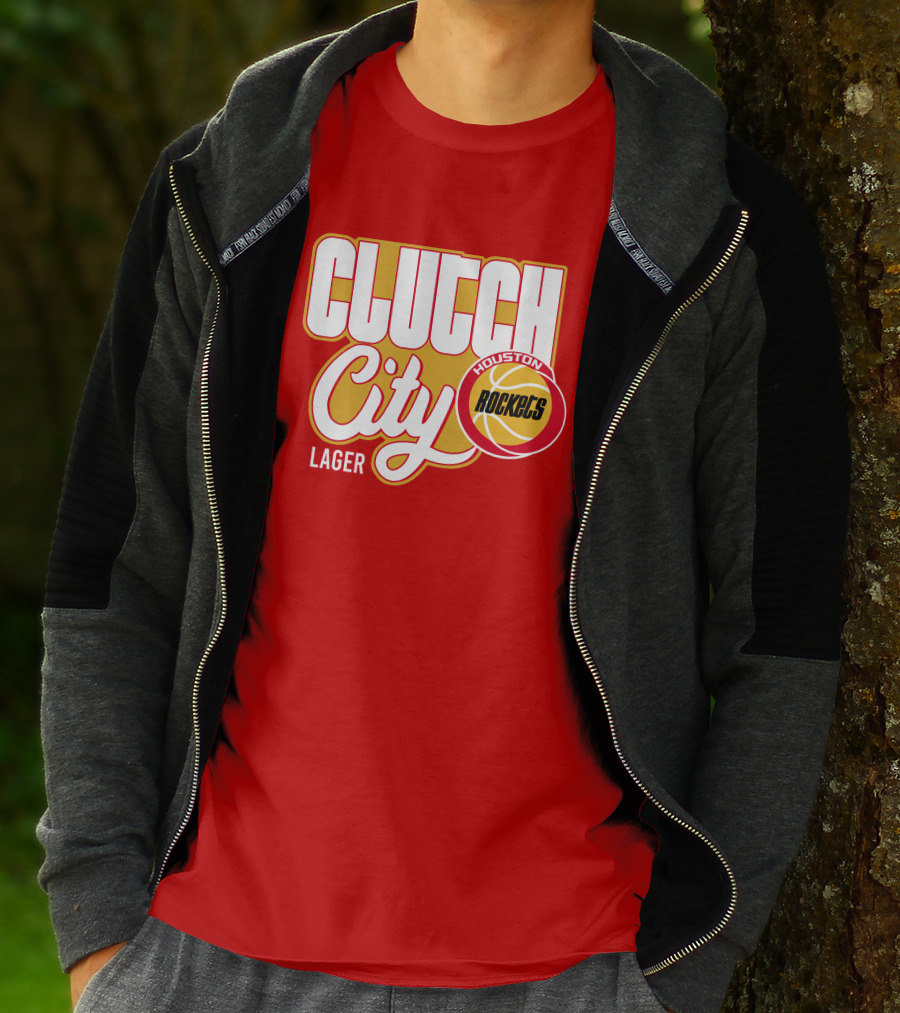 Houston Rockets Clutch City Lager Basketball Vernon Maxwell T-Shirt