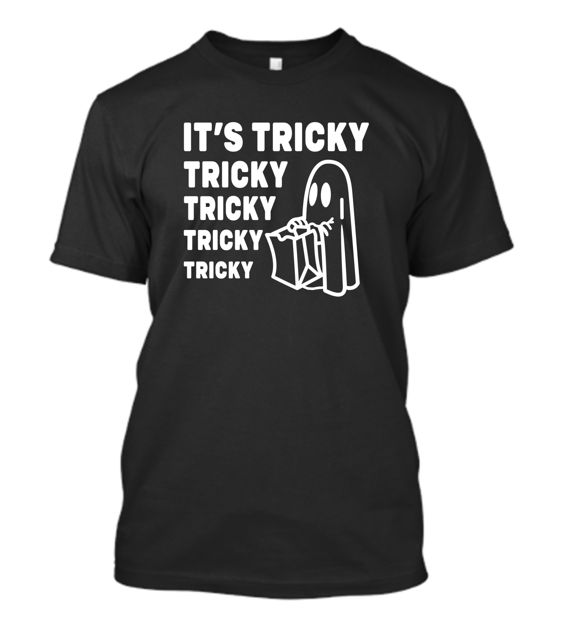 It's Tricky Ghost Boo Halloween Featuring LittleVodkaOwl T-Shirt